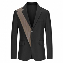 mens stitching suit business casual suits slim suit jacket M-3XL