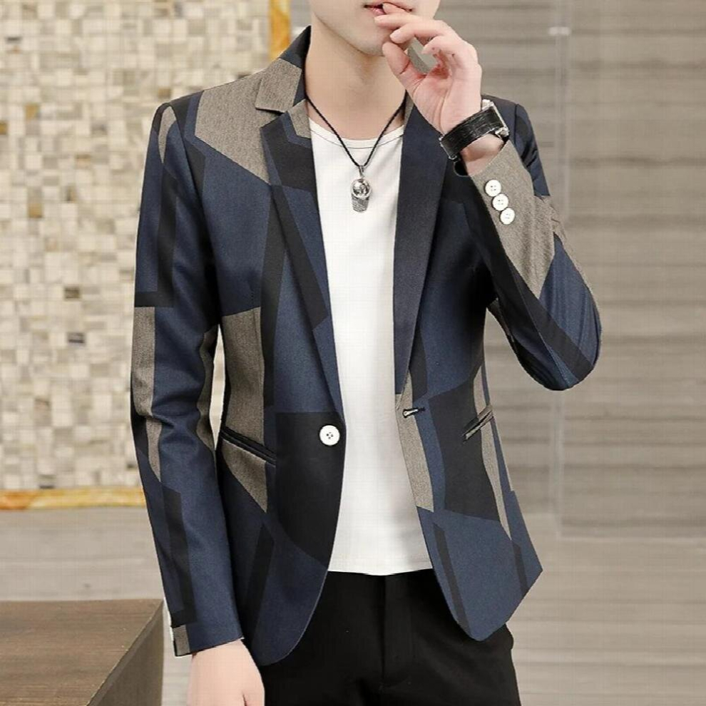 Long Sleeve Suitmale Version Handsome Match Show Thin Suit Spring and Autumn Fashionable Fashionable Coat-image-OPC-PCQPWDP-NEW