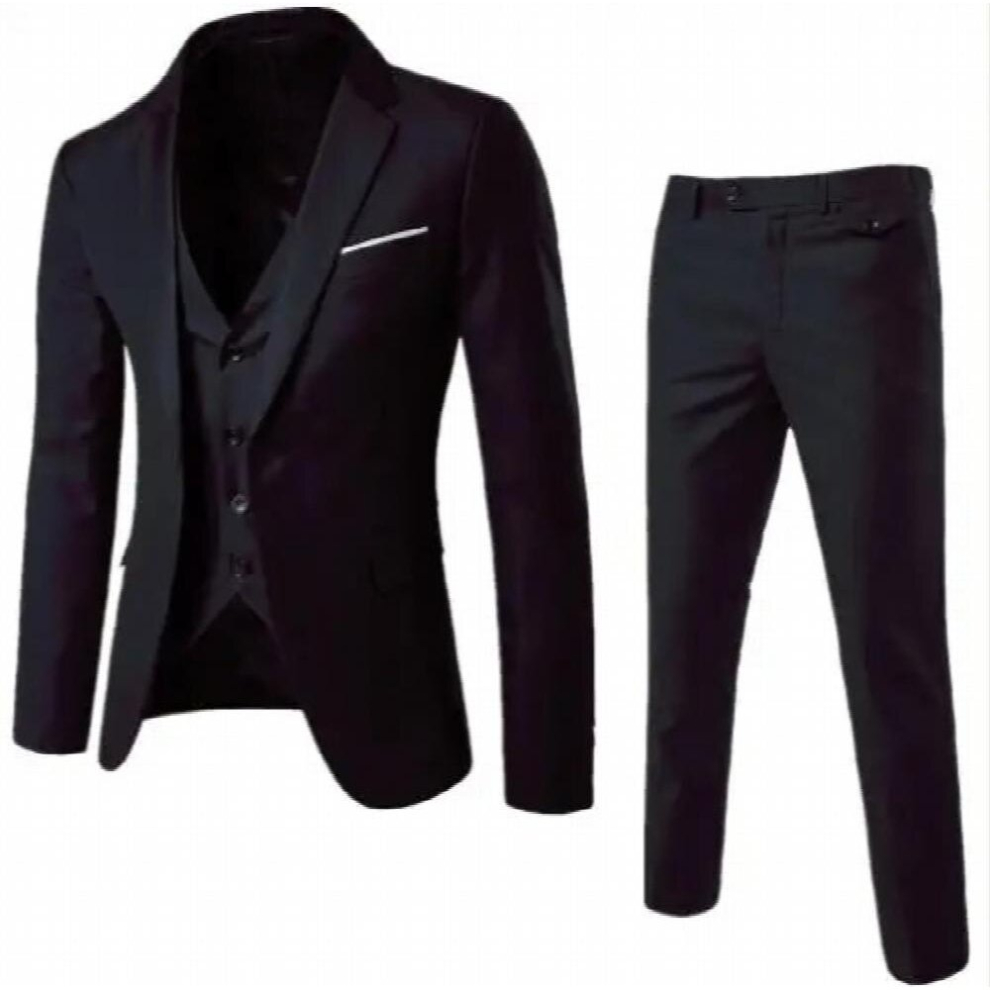 Suit Mens Business Wedding Formal Blazer Korea Slim Fit Male 3 piece Tuxedo Blazer Jacket+Vest+Pants Plus size 6XL-image-OPC-PCQPWDG-NEW