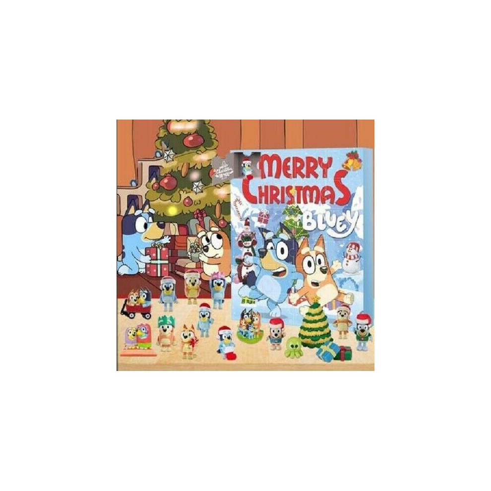 (A) Christmas Bluey Advent Calendar Contains 24 Gifts Christmas Countdown Calendar