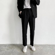 Mens Version Boys Straight Trousers Thin Spring and Autumn Casual Street Trousers