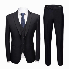 Suits for Men Jacket + Pants 2 Pcs Male Casual Business Dress Wedding Groom Suit Coat Blazers Trousers Costume Homme
