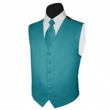 Teal Dress Vests Mens Slim Fit Waistcoat W33