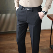Autumn Winter Casual Business Dress Pants Slim Fit Office Social Pants High Streetwear Wedding Groom Trousers