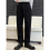 Tube Striaght Waist Loop Suit Pants Loose Mens Spring Style Solid 2A1294 1