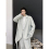 Asymmetric mens suit button decoration loose solid pants male temperament 5
