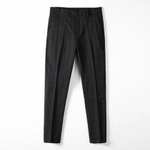Summer Plaid Pants Mens Clothing Office Formal Trousers for Male Thin Koreas Style Regular Fit Men Suit Pants