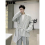 Asymmetric mens suit button decoration loose solid pants male temperament 2