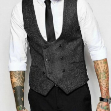 Arrival Men Suit Vests Waistcoat Solid Round Neck Sleeveless Buttons Formal Business Jacket Vests G04