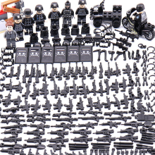 Black Panther Assault Team 8 Multiple Military Weapon Accessories Small Particle Assembly Building Block Toys