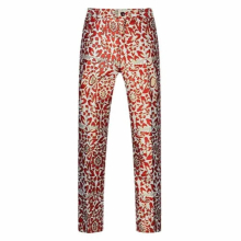 High Embroidered Suit Trousers Mens Casual Pants Red Green Pantalones Hombre Yellow Pink