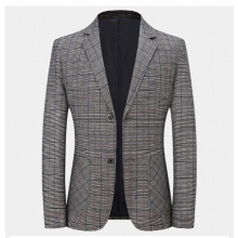 Autumn business suit mens slim plaid non-iron jacket foreign trade mens casual suit