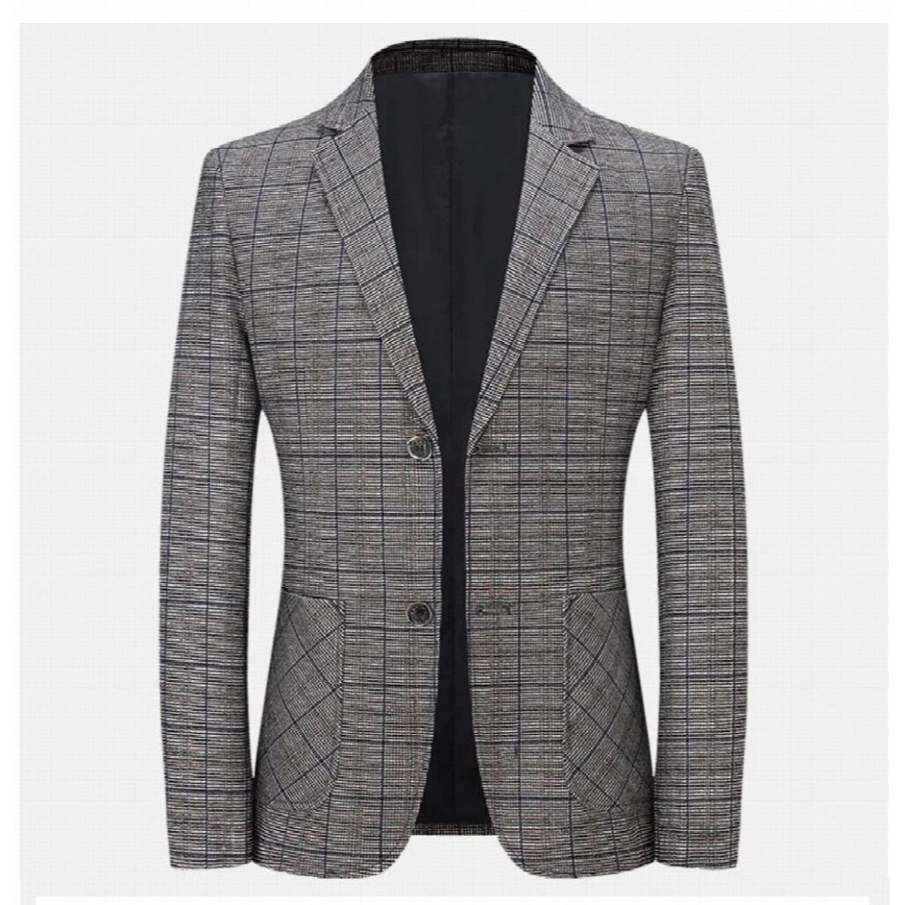 Autumn business suit mens slim plaid non-iron jacket foreign trade mens casual suit-image-OPC-PCQPVRG-NEW