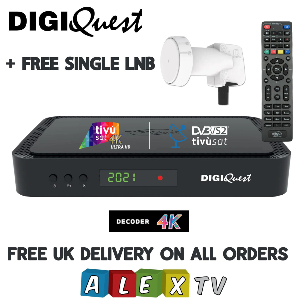 Digiquest Q90 4K Uhd With Activated Italian Tivusat Card Offer With Free Lnb 3301414182601