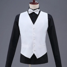 Retro Slim Fit Mens Suit Vest Casual Business Professional Vest Sleeveless Waistcoat Plus Size V Neck Button Up Top 4xl
