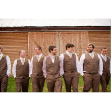 Mens Wedding Groom Wear Vest Brown Mens Tuxedo Vests Camo size and Men Waistcoat