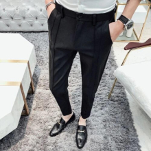 business stretch suit pants men's gray casual pants men's straight slim dress pants men's trousers