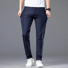 Men?s Suit Pants Spring Summer Dress Pant Business Office Elastic Waist Wrinkle Resistant Classic Thin Trousers Male 38