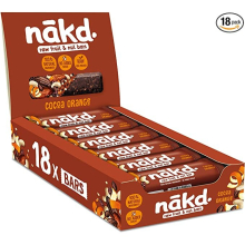 Nakd Cocoa Orange Natural Fruit & Nut Bars - Vegan - Healthy Snack - Gluten Free - 35g x 18 bars