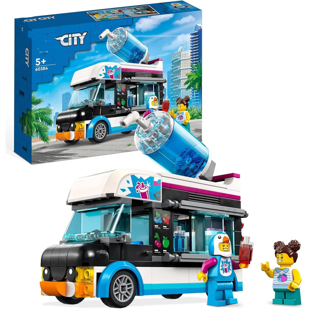 Adapted to Lego 60384 City Penguin Slushy Van Truck Toy 5 Plus Year Old Kids