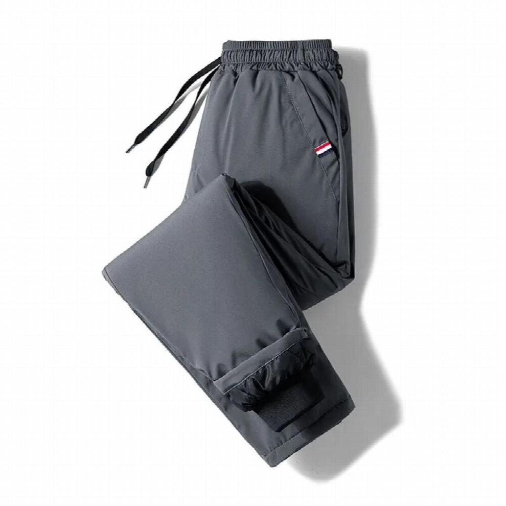 Winter Thicken Warm Pants Men Outdoor Jogging Sweatpants Casual Plus Fleece Men Elastic Band Straight Pants Big Size-image-OPC-PCQQ6K6-NEW