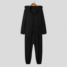 Casual Style Men Solid Comfortable Rompers Stylish Male Loose Dark Tube Drawstring Jumpsuits S-5XL
