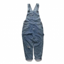 Mens Loose Orange Overalls Ripped Mens Jumpsuit Hip-hop Streetwear Overalls Overalls Youth Casual Trousers