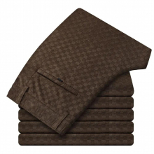 Autumn/winter Classic Business Gentlemans Dress Thick Corduroy Mens Straight Cut Trousers Ringed Flannel High Waist Pants