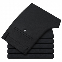Autumn Mens Business Stretch Casual Pants Viscose Fabric Classic High Waist Small Straight Trousers Male