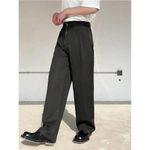 Autumn Personality Niche Long Zipper Casual Men Pants Solid Male Trousers 9A5055