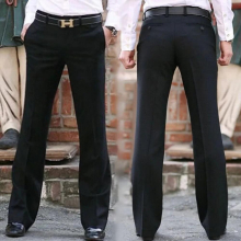 Mens Flared Trousers Formal Pants Bell Bottom Pant Dance Suit Pants Formal pants for Men Size 28-37