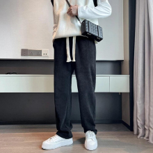 Winter Thickened Corduroy Pants Men Slim Fit Warm Casual Thick Pants Men Loose Straight Pants Mens Trousers M-3XL