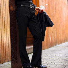 Spring and Autumn Slim Casual Big Pants Male British Solid Business Slim Micro Flare Pants Size 28-37