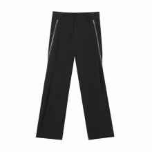 Personalized Men Trousers Zipper Decorative Straight Casual Dark Style Versatile Men Pants Solid 9A3944