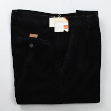 Autumn Winter Thicken Mens Corduroy Pants High Waist Loose Middle-aged Pleated Warm Solid Casual Men Trousers Cotton Slacks