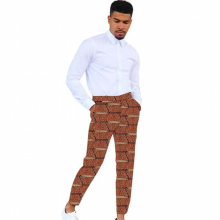 Boutique Print Men?s Casual Trousers Nigeria Male Suit Pants African Party Bottom