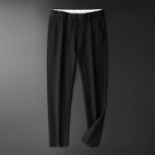 Autumn Business Men Clothing Thick Smart Casual Solid Trousers Male Mid Straight Loose Plus Size 42 Pants Men