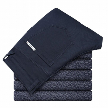 Fleece Winter Mens Pant Warm Thick Casual Pants Business Stretch Office Straight Slim Suit Trousers for Male