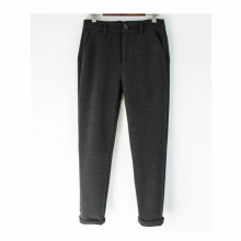 Winter Men High Woolen Clothing Suit Pants Casual Straight Business Long Trousers Male Clothing L49