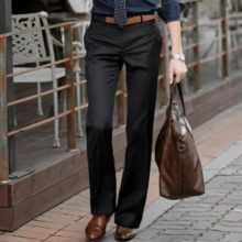Mens Suit pants flared pants Male Summer Straight Suit pants British leisure feet trousers Formal pants For Men