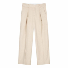 Mens Wide Leg Suit Pants Solid Vintage Male leisure pants