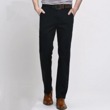 Large Size Straight Loose Solid Pants Classic Style Business Casual Young Mens Office Pants