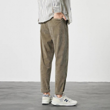 High Autumn and Winter Male Business Mens Trousers Straight Corduroy Pants Breathable Casual Pants G72