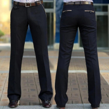 Mens Suit Pants Business Bell Bottom pants Male British Slim Micro-Slip Trousers Mens Casual Pants Size 28-37