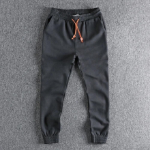 Knitted fabric casual sanitary pants for mens elastic drawstring waist youth sports leggings causal trouser 1210