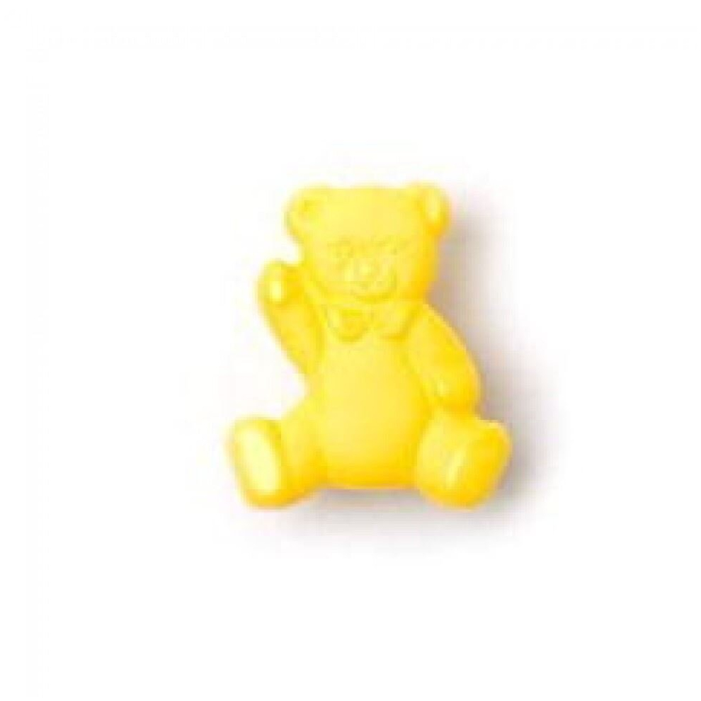 Crendon Yellow Teddy With Bow Buttons - Each