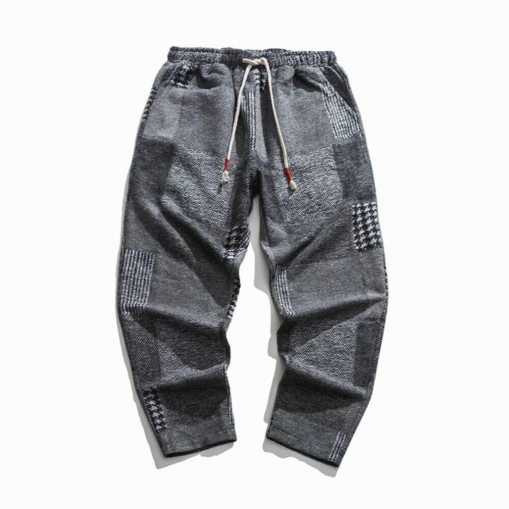 Chinese Style Retro Plus Size Woolen Casual Pants Men Clothing Loose Oversized Harem Pants Ethnic Trousers Harajuku Male-image-OPC-PCQQDNX-NEW