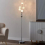 Chrome 5 Beaded Jewelled Globe Lights Floor Lamp 1