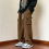 Mens fall/winter high-textured overalls corduroy slacks 4