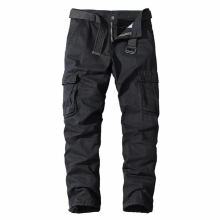 Overalls mens cotton multi-pocket casual pants mens youth wash pants Four seasons mens pants large size